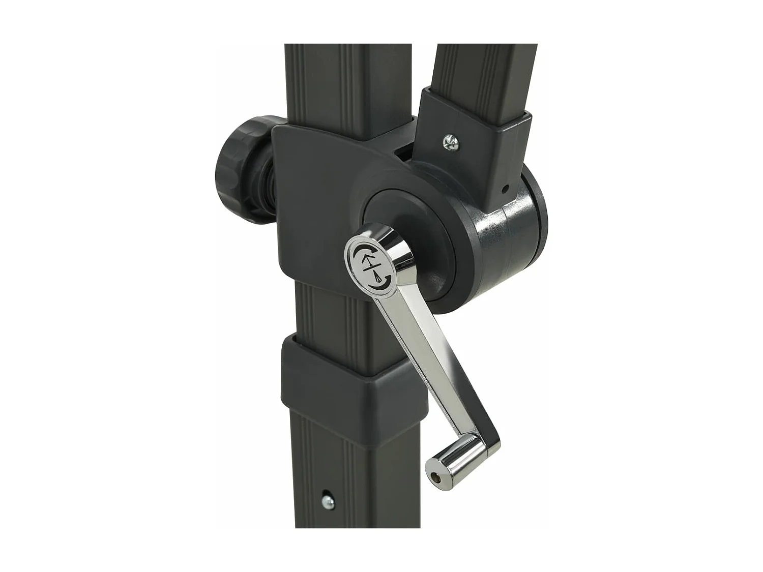 Guarda-sol móvel de jardim deslocado com poste e luzes LED 250 cm antracite 02_0008514