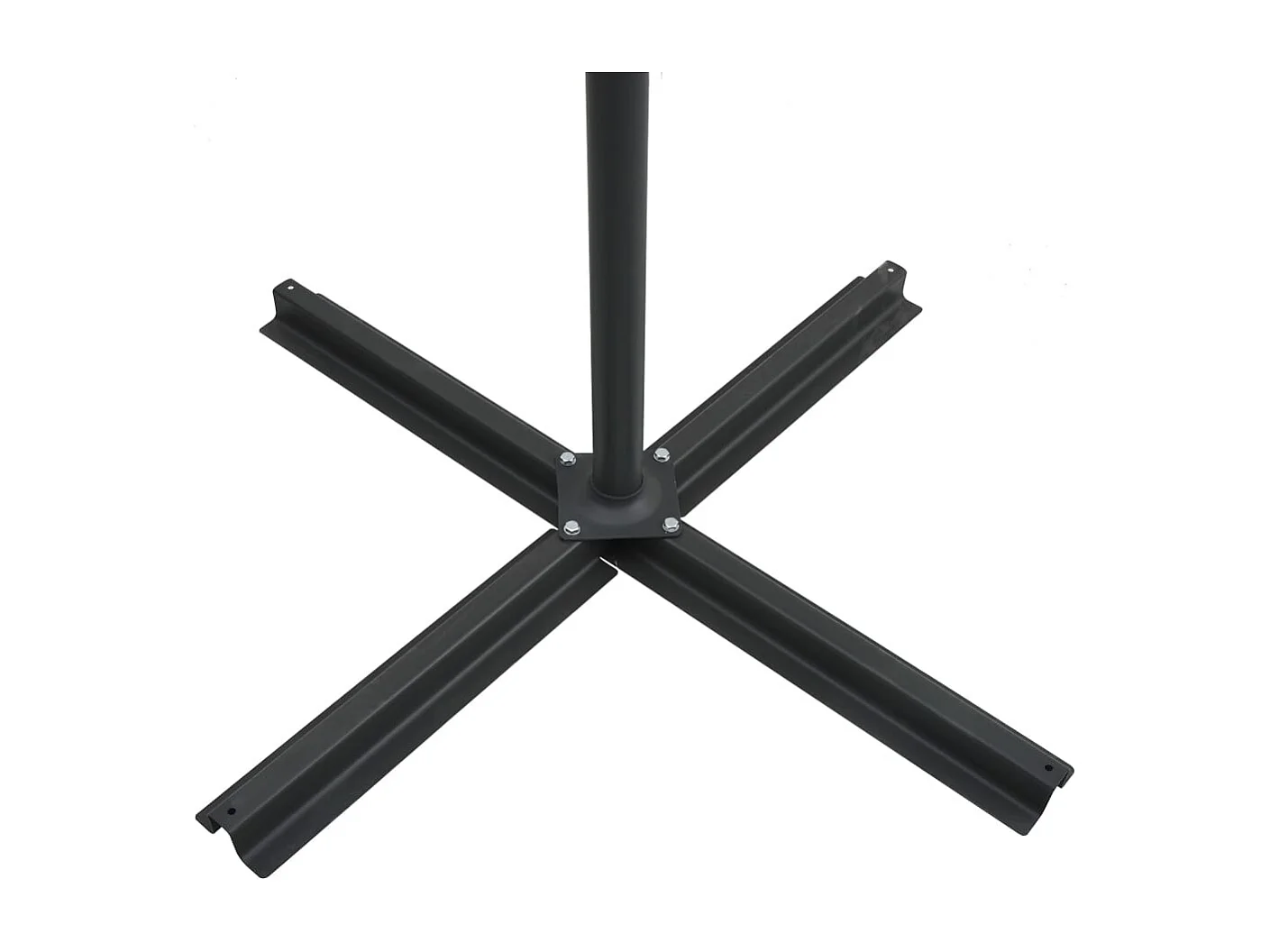Ombrellone decentrato con LED e palo in acciaio 250 x 250 cm antracite 02_0008445