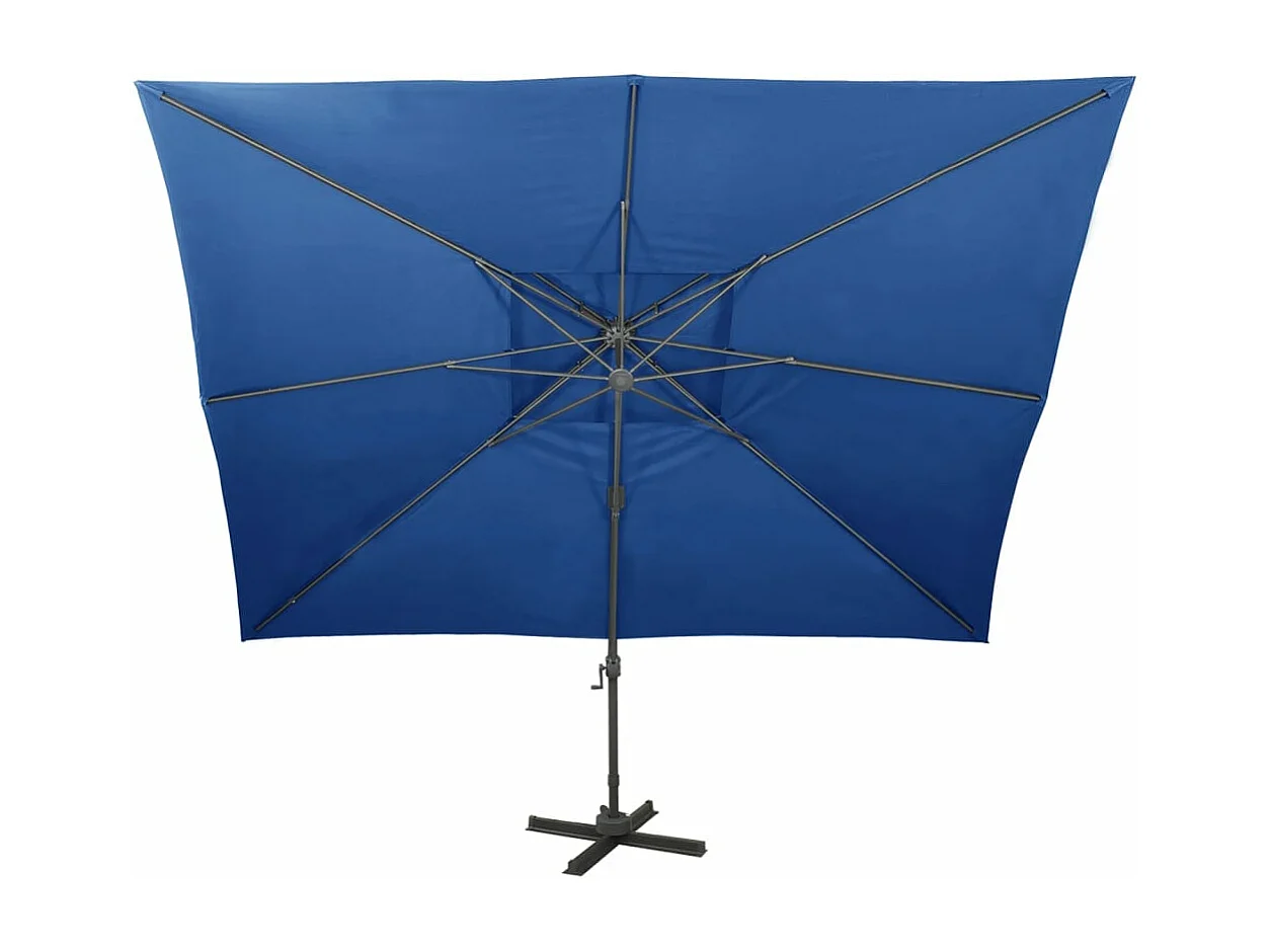 Parasol déporté à double bleue 400 x 300 x 274 cm 02_0008567
