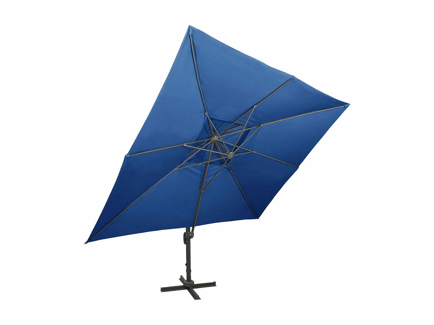 Guarda-sol deslocado com teto duplo 400 x 300 cm azul 02_0008567