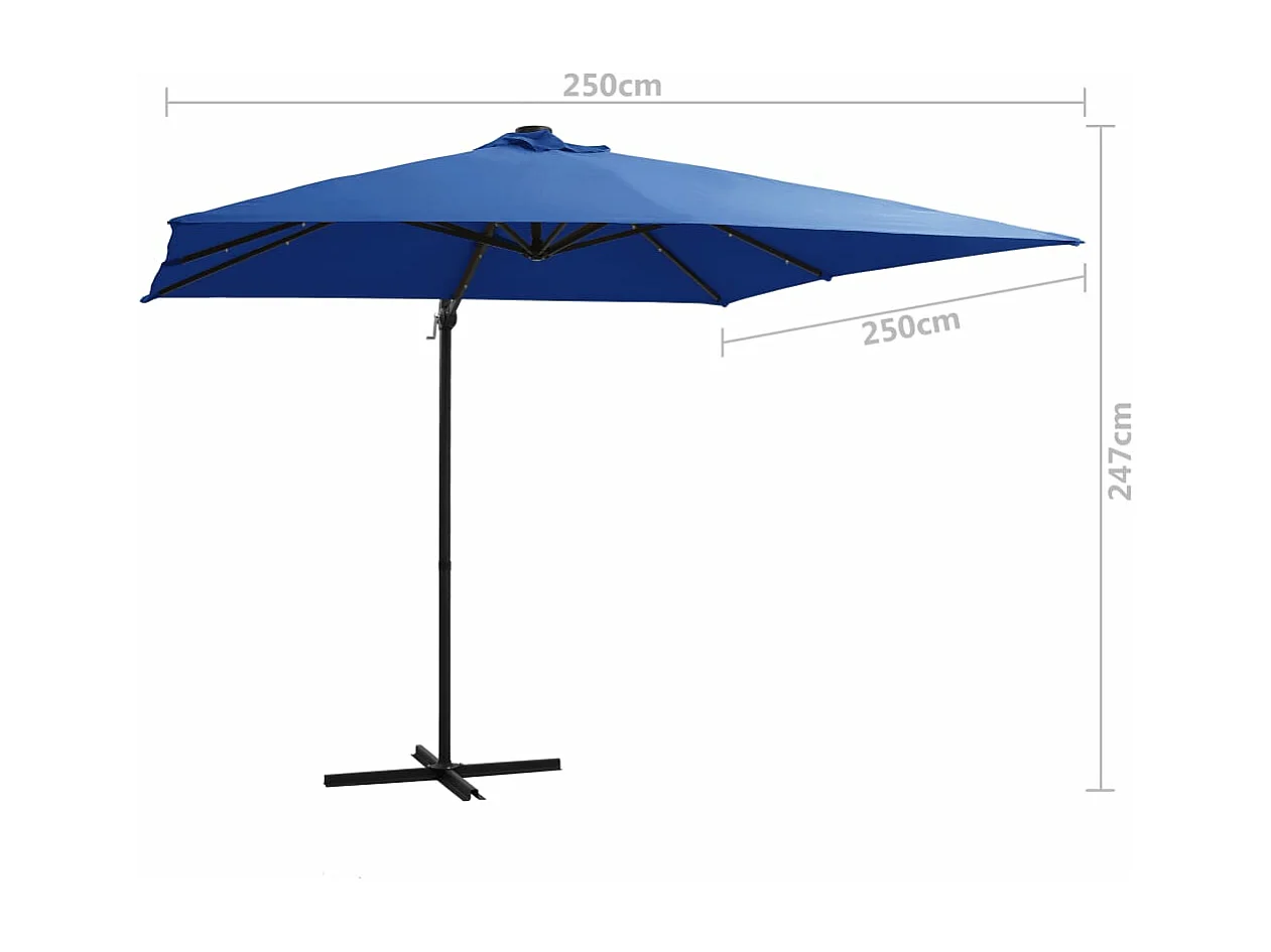 Parasol mobilier de jardin bleue 250 x 250 x 247 cm 02_0008446