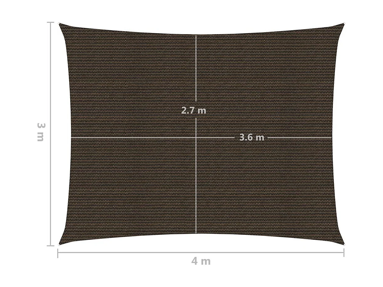 Voile d'ombrage 160 g/m² marron 02_0009155