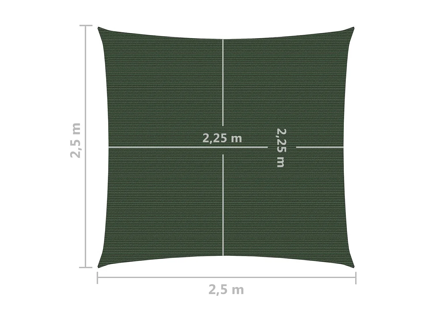 Voile d'ombrage 160 g/m² 2.5 x 2.5 x 0 cm 02_0009405