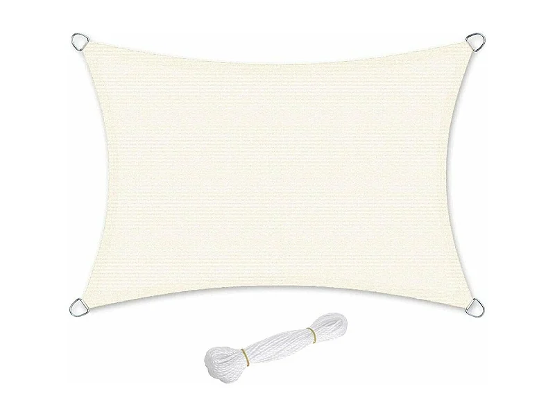 Voile d'ombrage en hdpe beige 3 x 4 x 0 cm 12_0001736