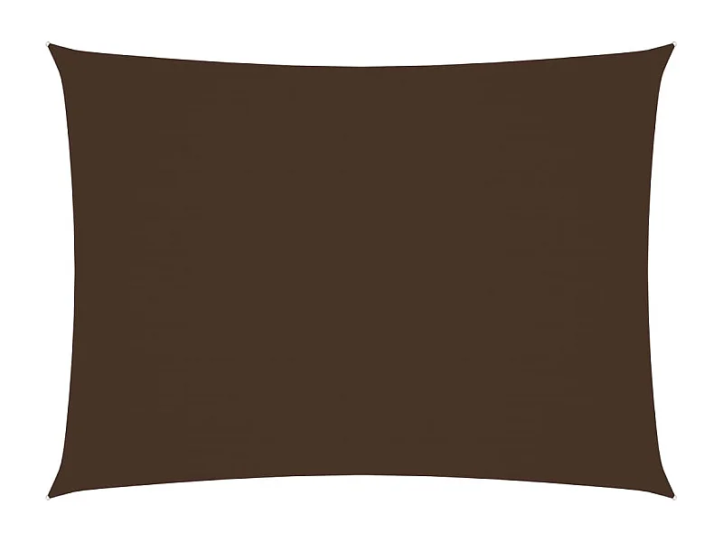 Toldo vela parasol rectangular tela Oxford 6 x 7 m marrón 02_0009737