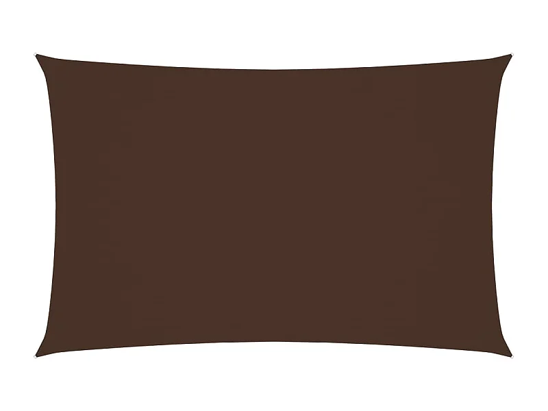 Toldo vela parasol rectangular tela Oxford 2 x 5 m marrón 02_0009634