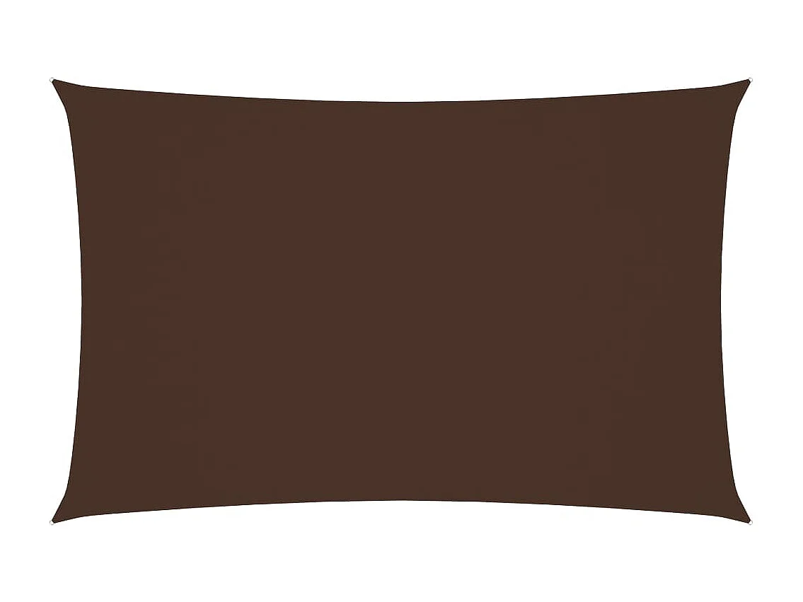 Toldo vela parasol rectangular tela Oxford 2 x 5 m marrón 02_0009634