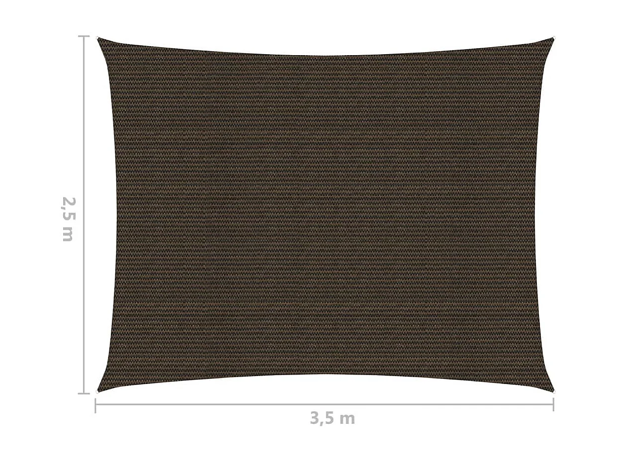 Voile d'ombrage 160 g/m² marron 2.5 x 3.5 x 0 cm 02_0009135