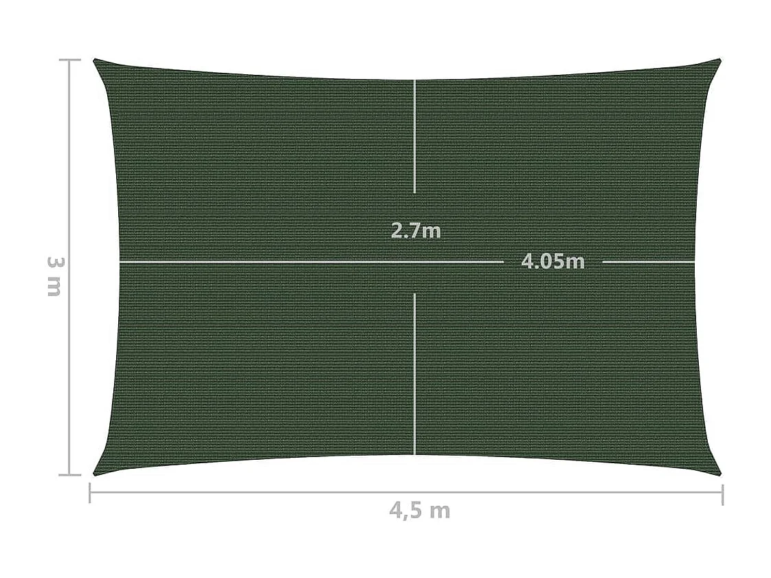 Voile toile d'ombrage parasol 3 x 4.5 x 0 cm 02_0009426