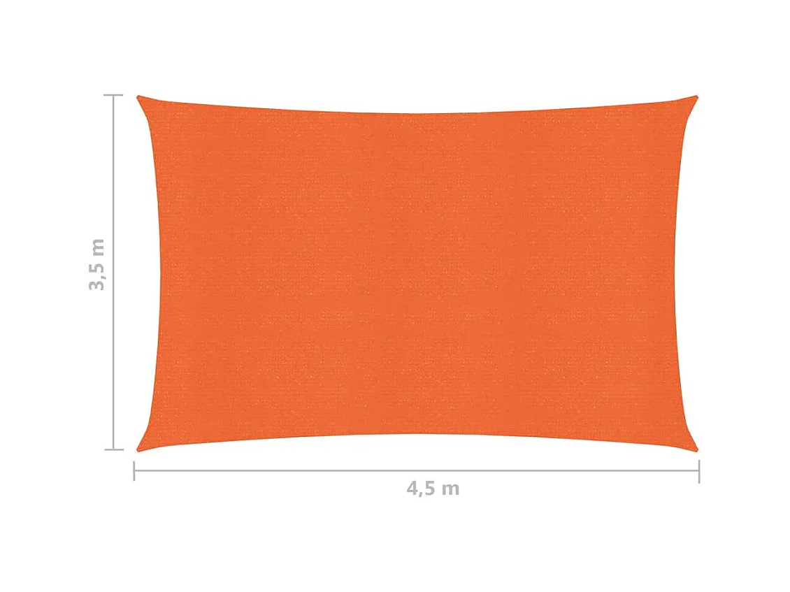 Sombra vela 160 g/m² laranja 3,5 x 4,5 m HDPE 02_0009240
