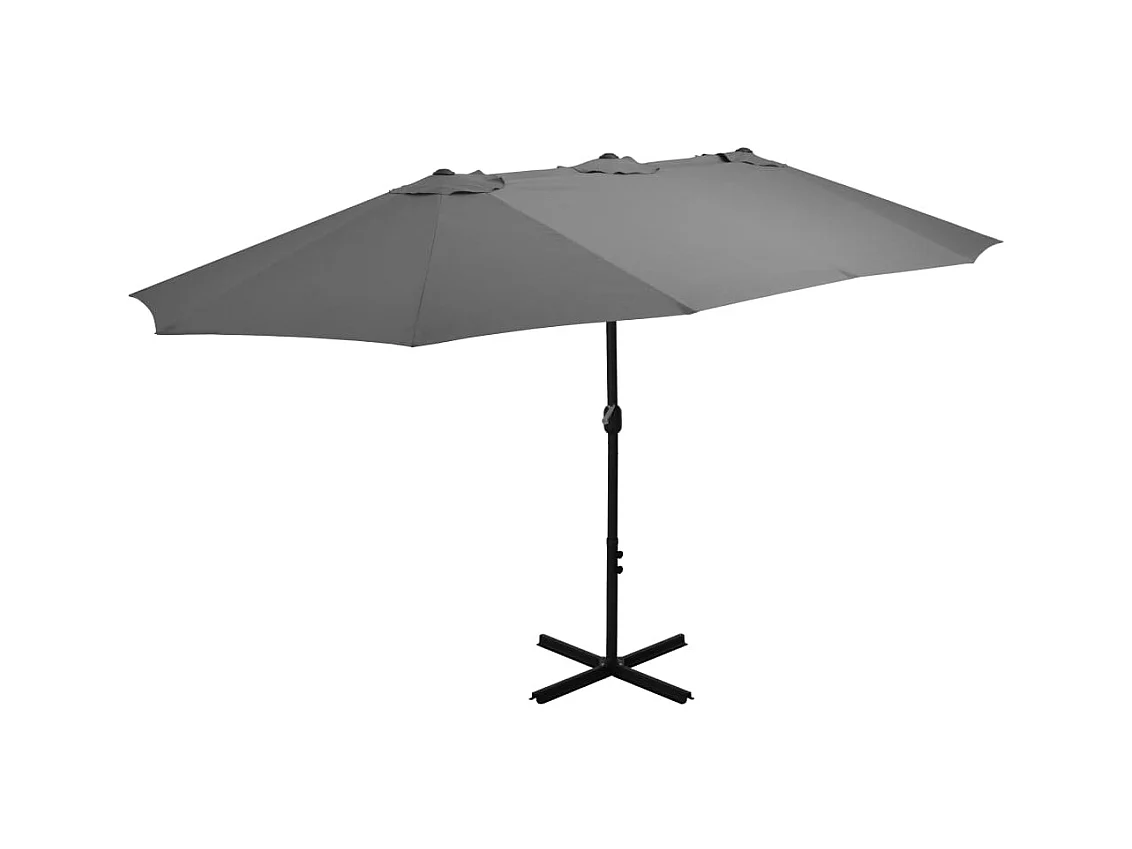 Parasol d'extérieur poteau en aluminium 460 x 270 x 246 cm 02_0008299