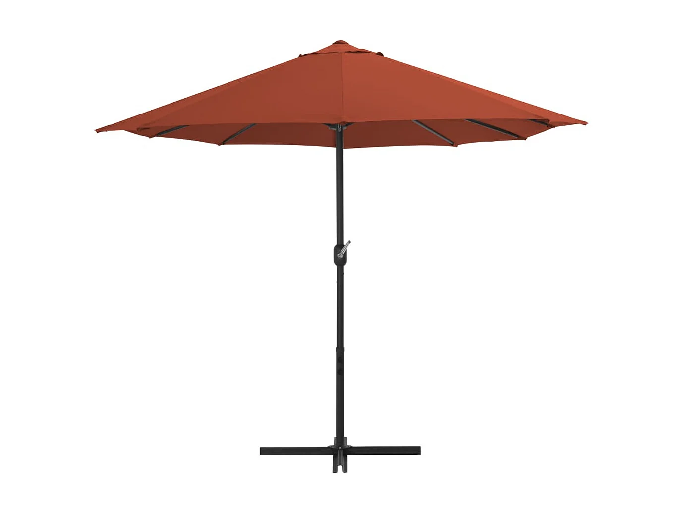 Ombrellone con palo in alluminio 460 x 270 cm arancione 02_0008137