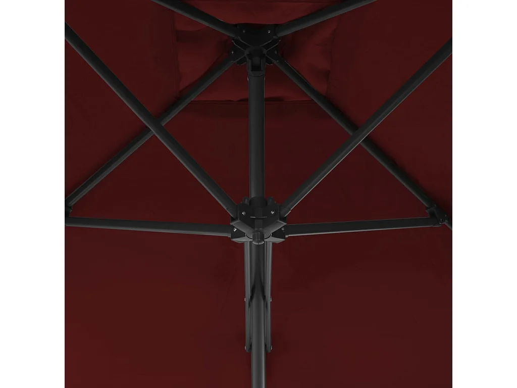 Parasol d'extérieur avec mât bordeaux 250 x 250 x 230 cm 02_0008204
