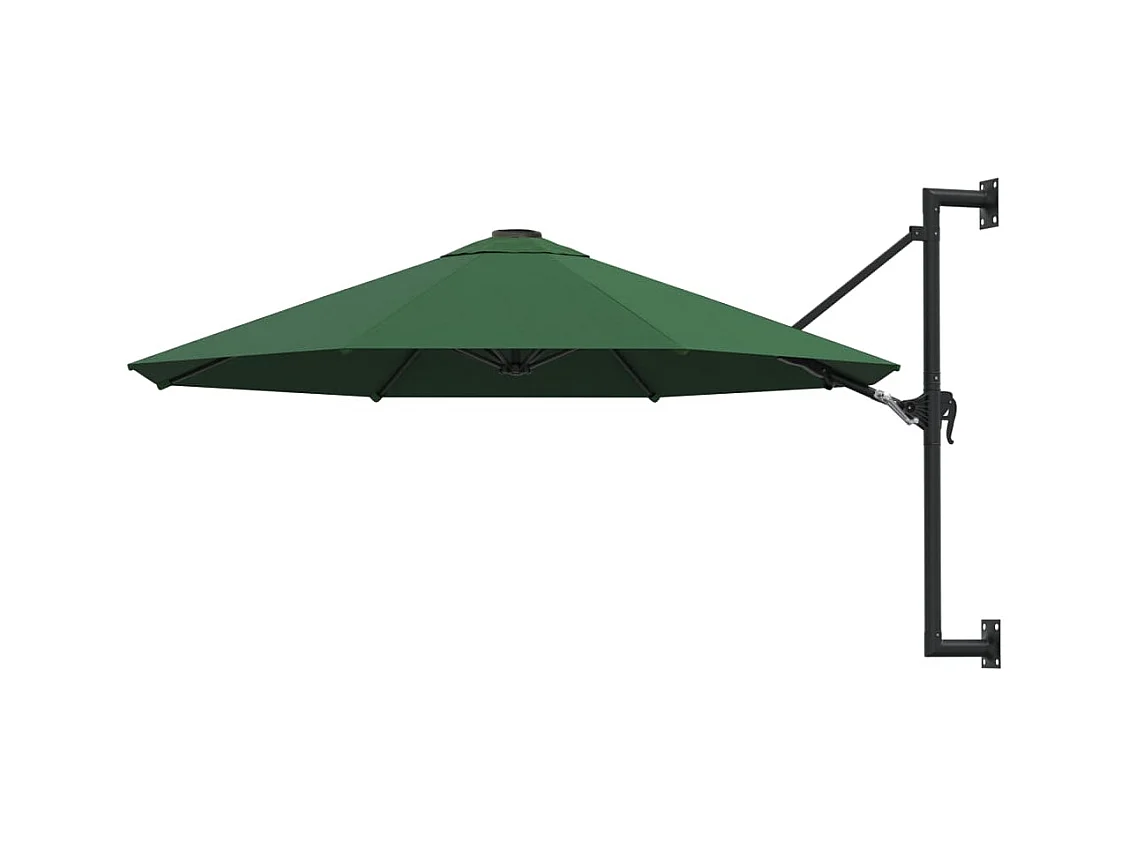 Guarda-sol externo de parede com haste de metal 300 cm verde 02_0008689