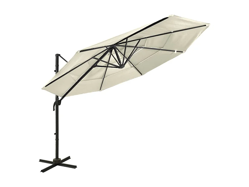 Parasol à 4 niveaux aluminium 300 x 300 x 247 cm 02_0008793