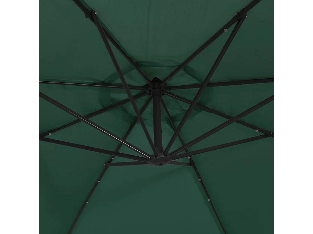 Parasol mobilier de jardin métal argentée 300 x 300 x 250 cm 02_0008142