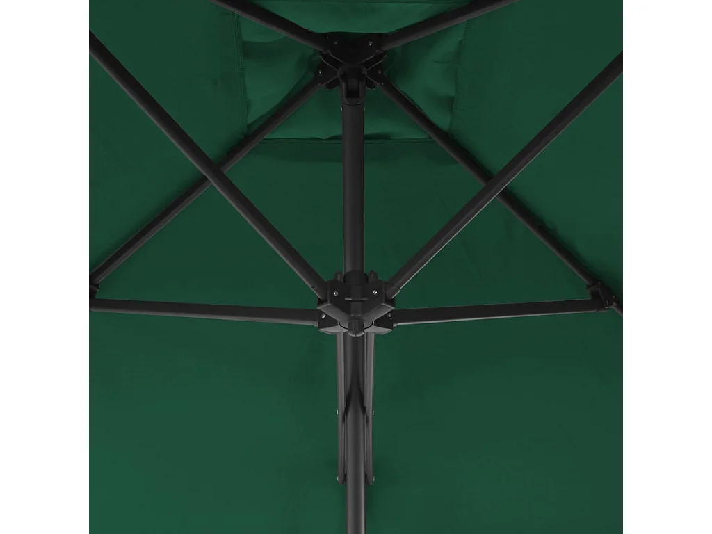 Guarda-sol externo com poste de aço 250 x 250 cm verde 02_0008188