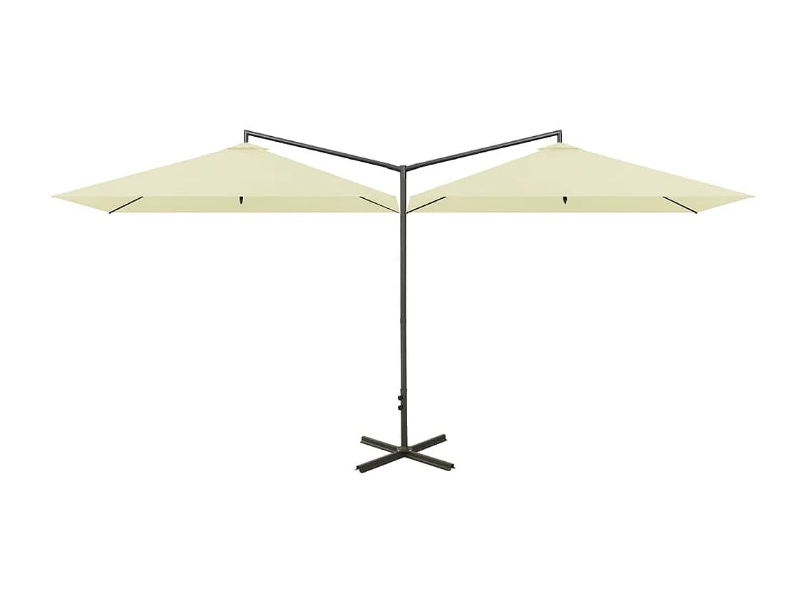 Parasol double avec mât 600 x 290 x 260 cm 02_0008432