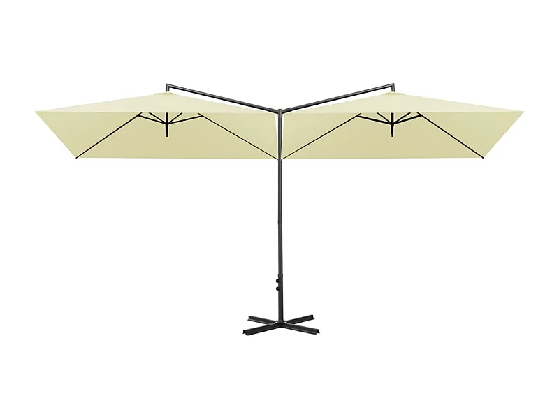Parasol double avec mât 600 x 290 x 260 cm 02_0008432