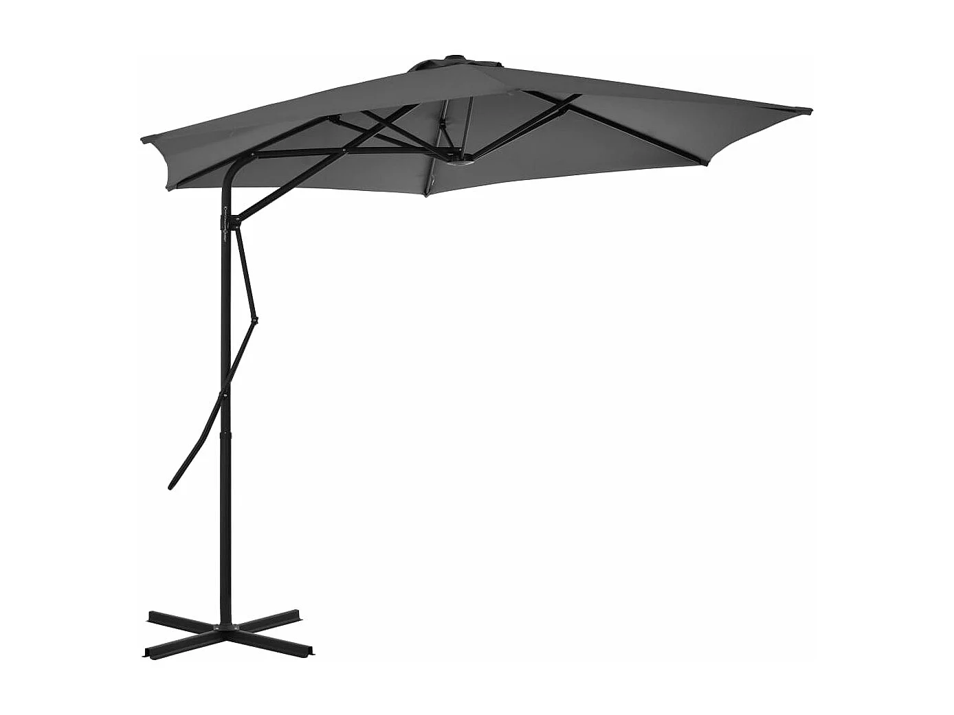 Parasol d'extérieur avec poteau 300 x 300 x 230 cm 02_0008274