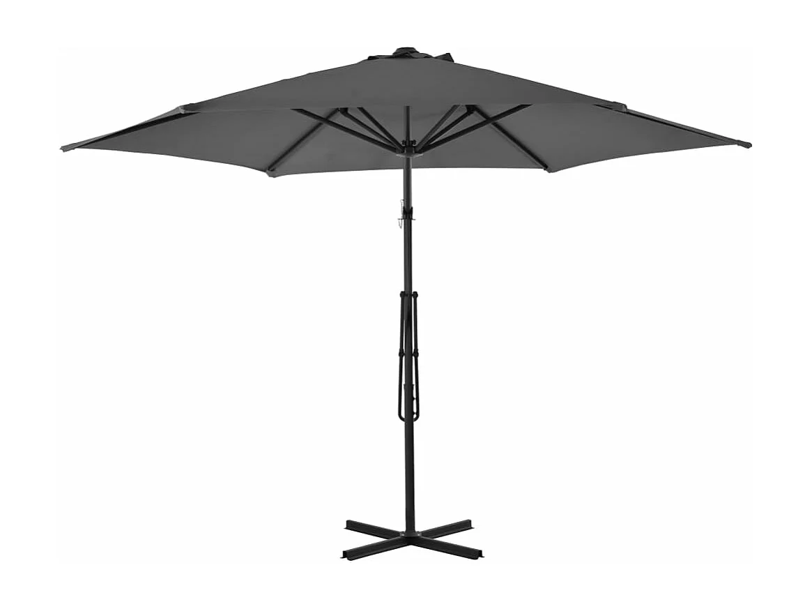 Parasol d'extérieur avec poteau 300 x 300 x 230 cm 02_0008274