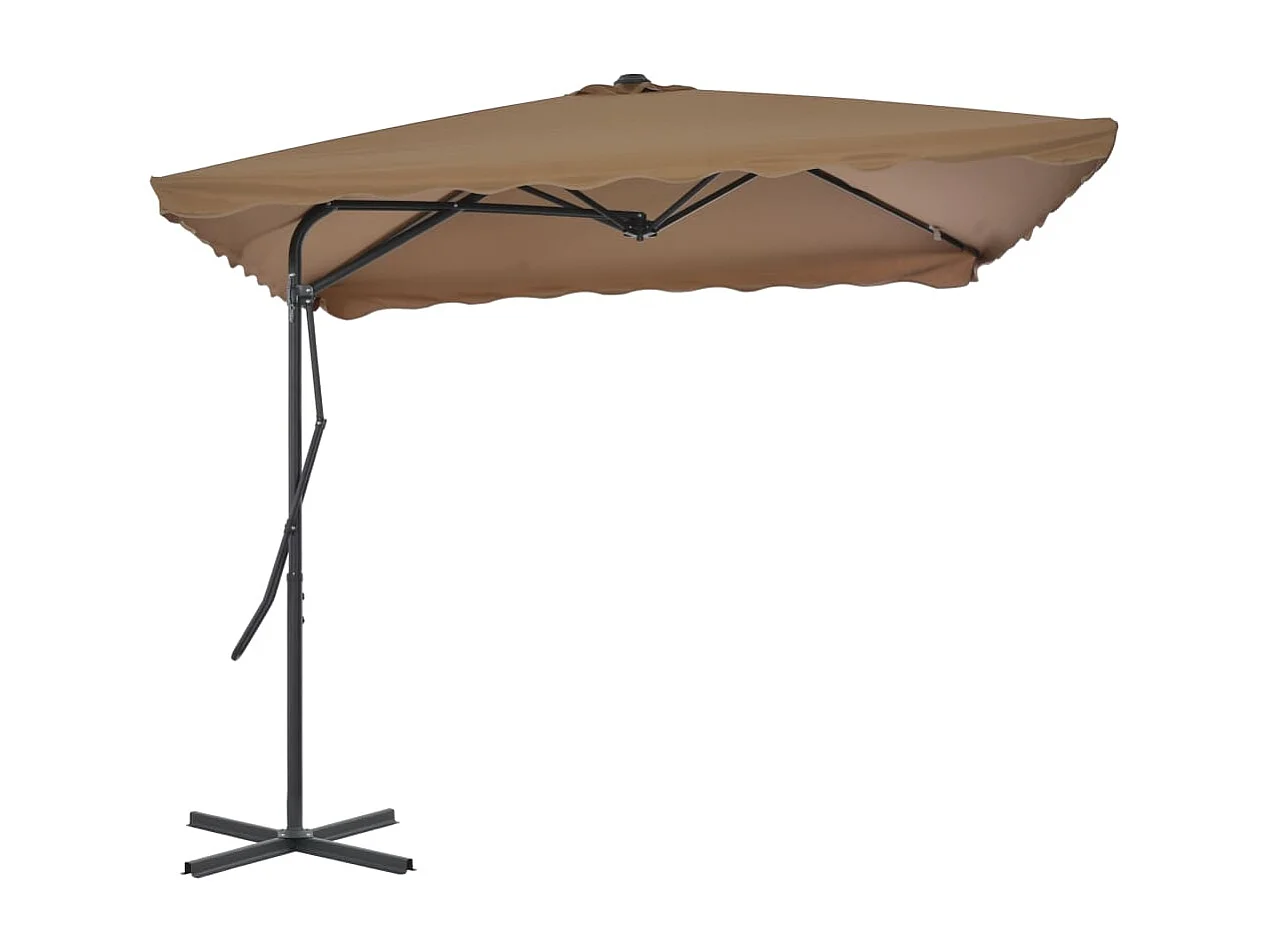 Guarda-sol externo com poste de aço 250 x 250 cm cinza 02_0008273