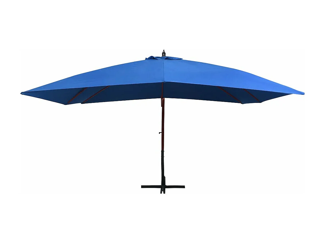 Parasol suspendu avec mât bois bleue 400 x 300 x 285 cm 02_0008713