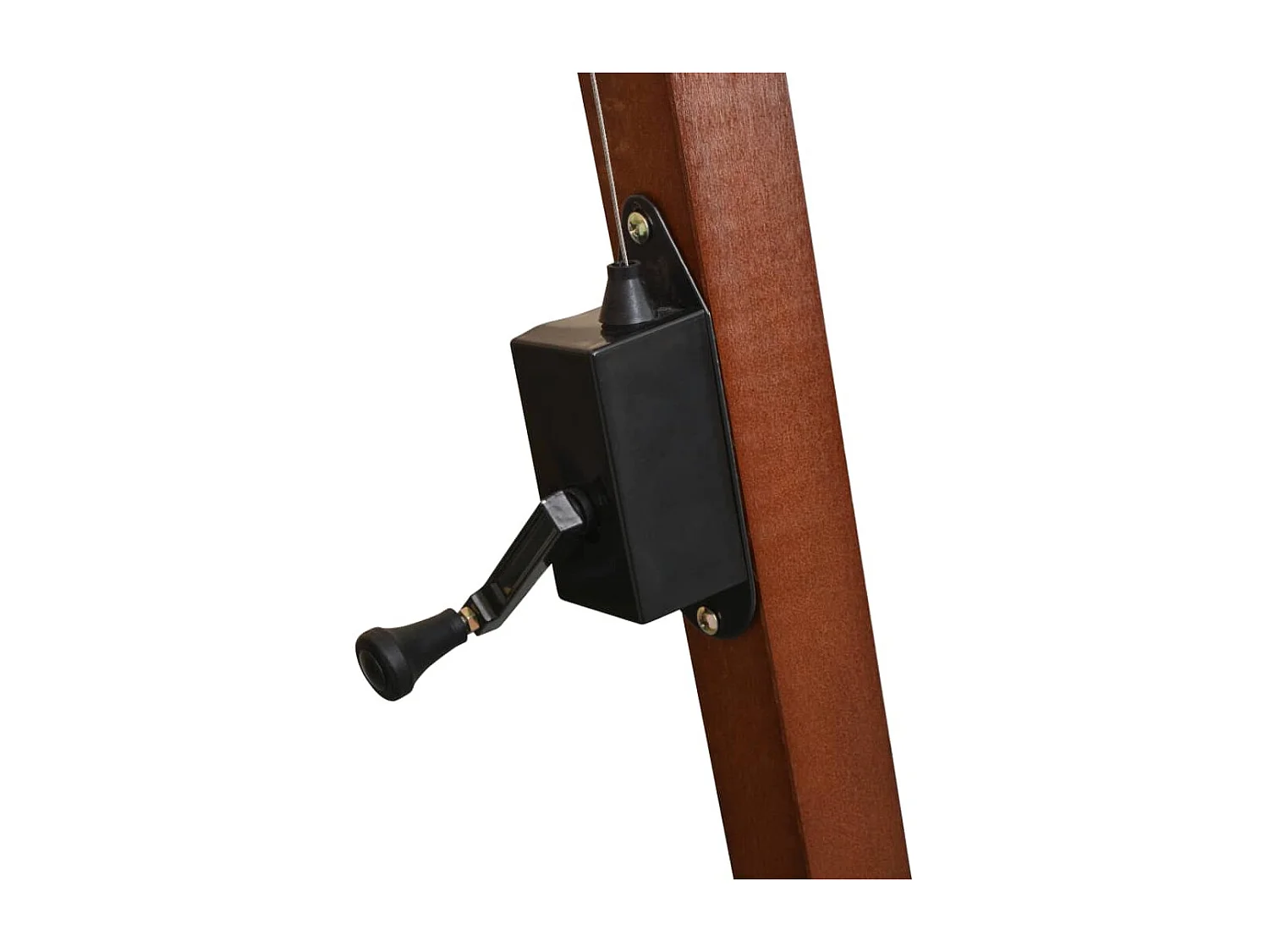 Parasol suspendu avec mât bois marron 300 x 300 x 280 cm 02_0008706