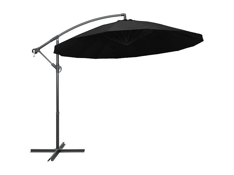 Parasol d'extérieur suspendu 3 aluminium noire 3 x 3 x 2.58 cm 02_0008726