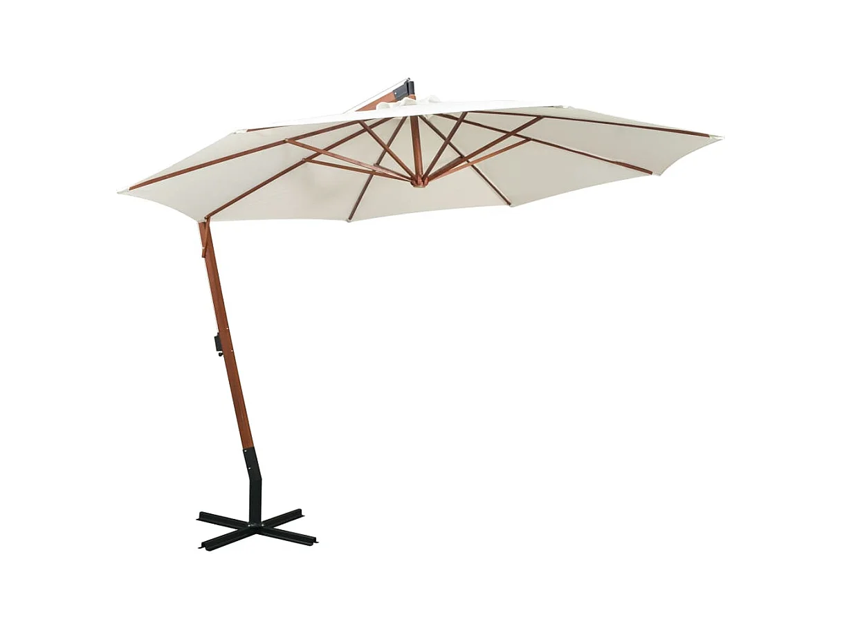 Sombrilla 350 cm poste madera blanco 02_0008037