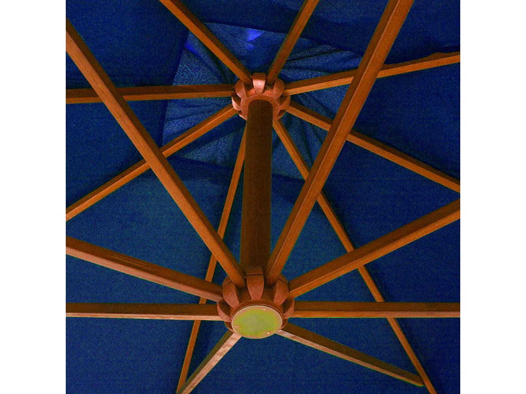 Sombrilla colgante con palo azul celeste 3 x 3 m madera maciza de abeto 02_0008708