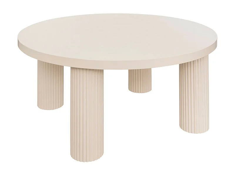 Table basse ronde en Bois Ivoire  D. 70 x H. 35 cm