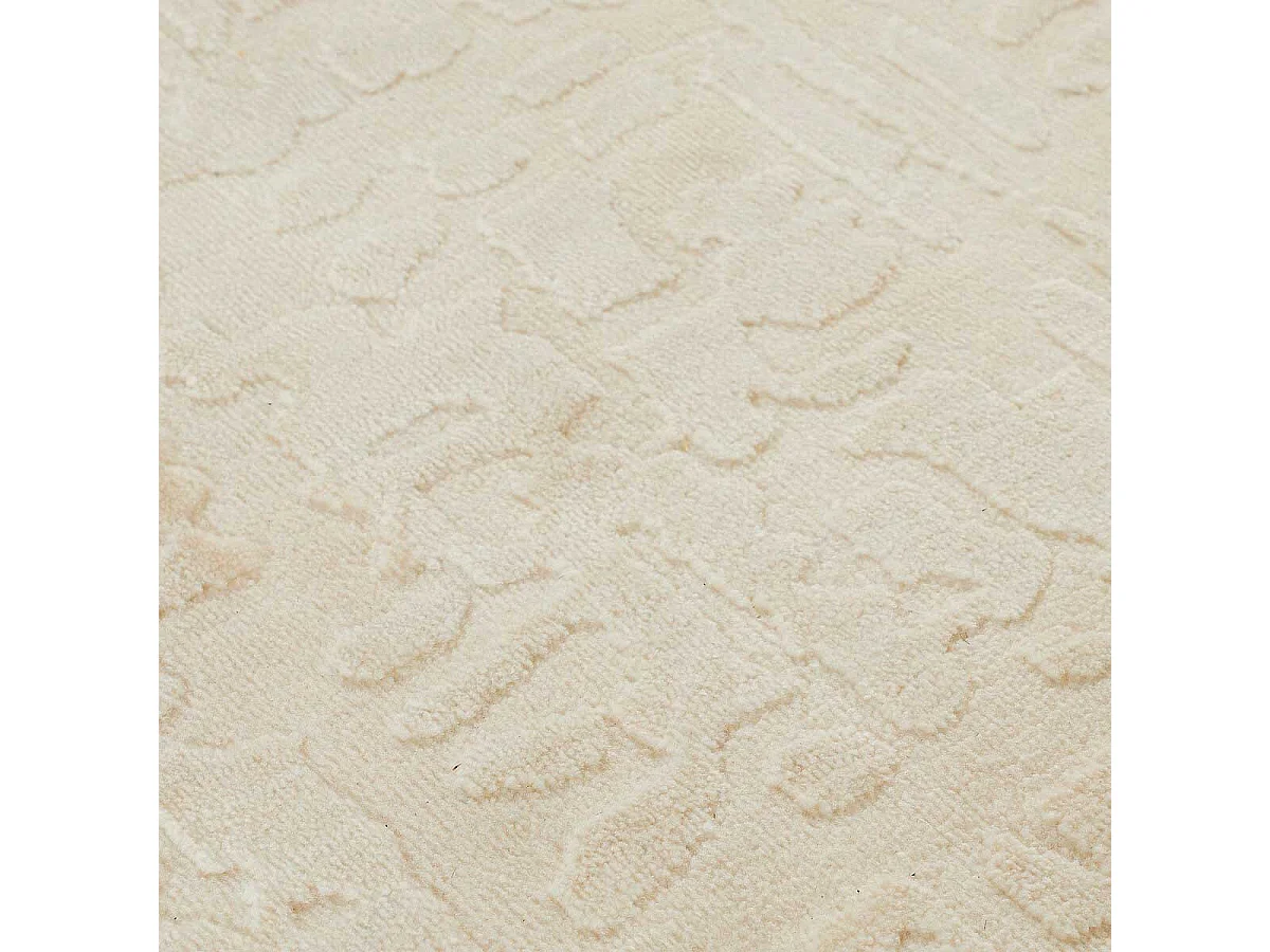 Tapis Déco Motifs en Relief "Row" 100x150cm Beige
