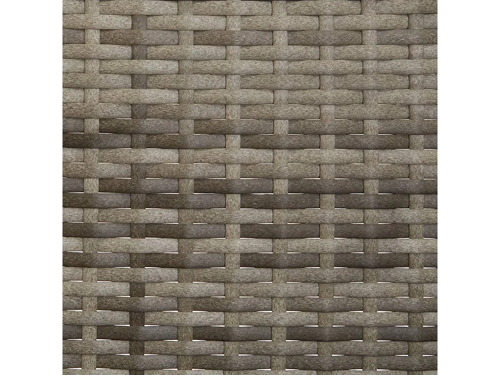 Panca da giardino arredo da esterno per terrazza a 3 posti con cuscini 140 x 51 x 85 cm resina intrecciata grigia 02_0011789