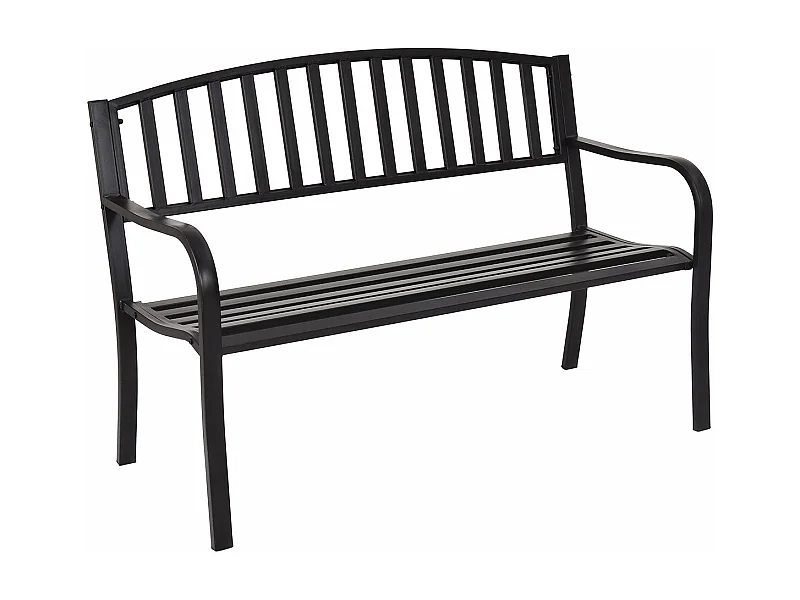 Banc de jardin 3 noire 127 x 60 x 87 cm 20_0004780