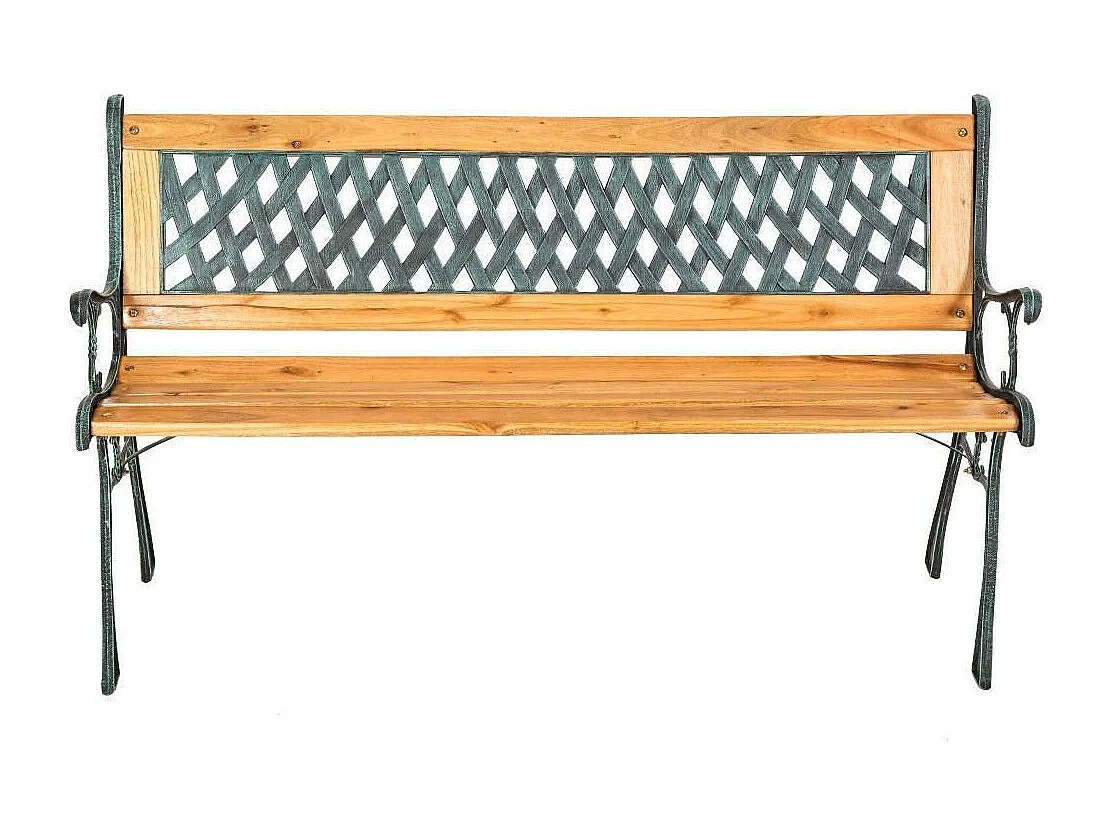 Banc de jardin meuble métal marron 18 x 51 x 73 cm 2208035