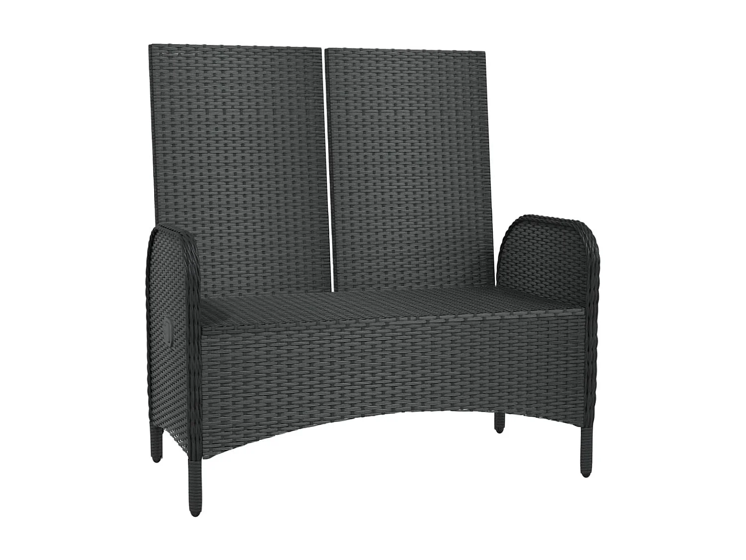 Banc de jardin meuble noire 107 x 62.5 x 109 cm 02_0011736
