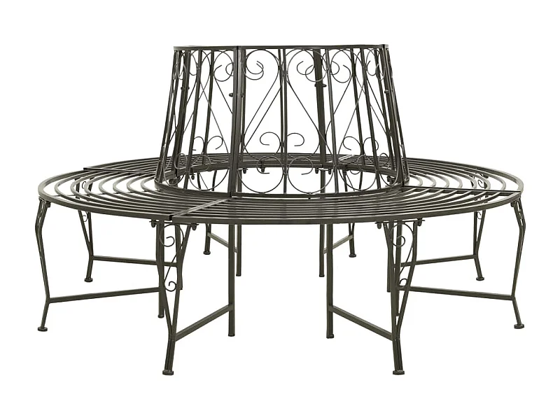 Banc de jardin meuble argenté 160 x 160 x 89 cm 02_0011118
