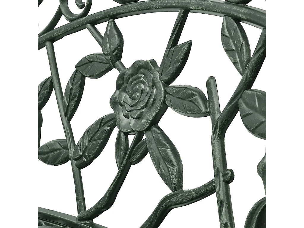 Panca da giardino mobili da giardino per esterni terrazza 100 x 54 x 80 cm alluminio pressofuso verde 02_0011143