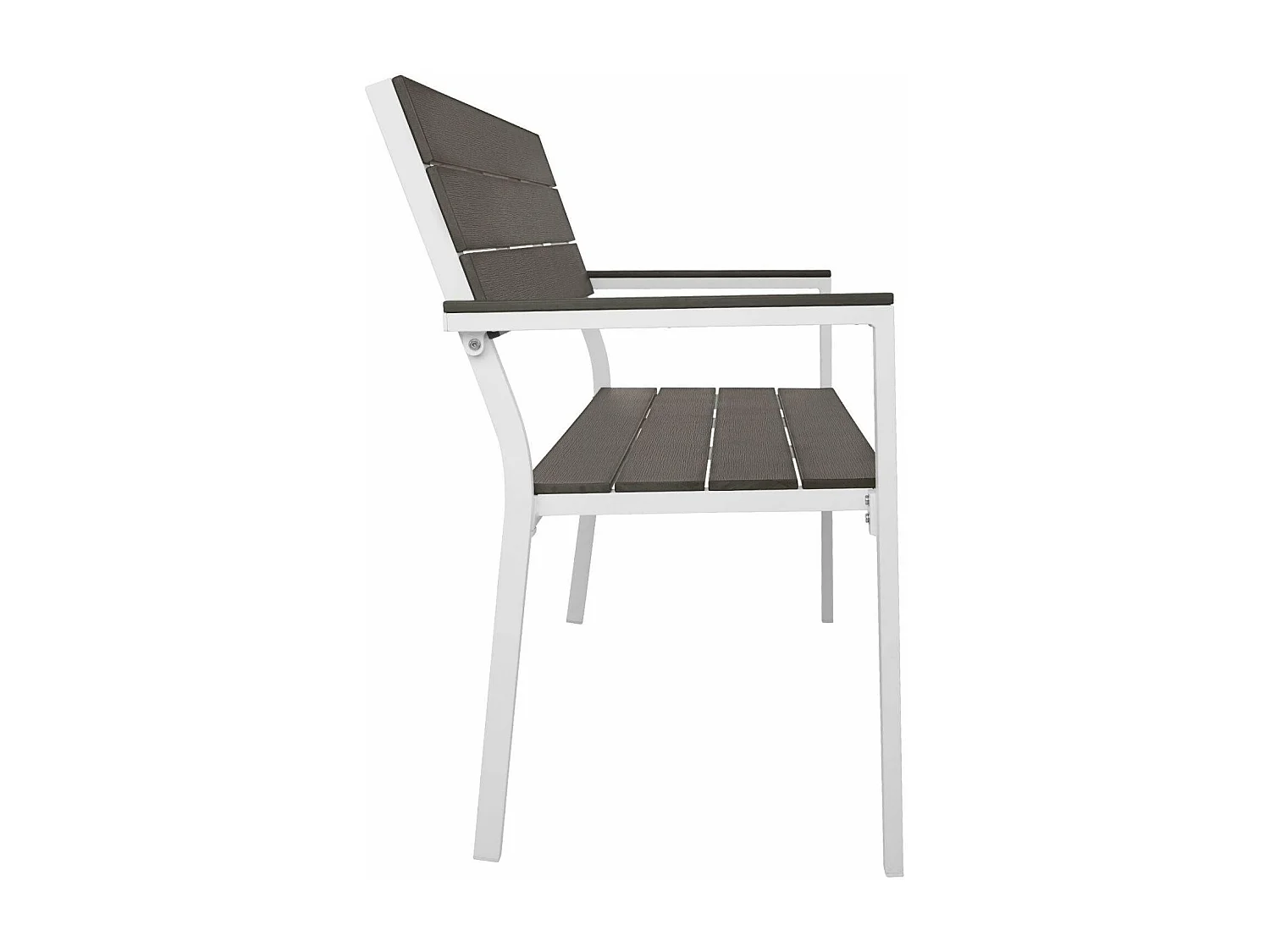 Banco de jardim para 2 pessoas para uso externo alumínio 129 cm cinza branco 08_0000249