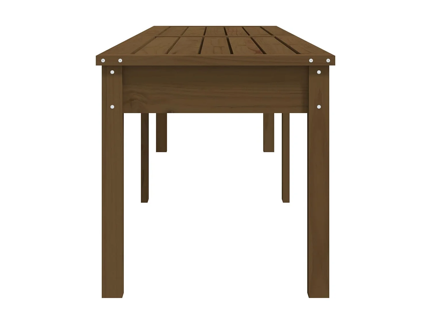Banco de jardín muebles de exterior para terraza terraza de 2 plazas 203,5 x 44 x 45 cm madera de pino marrón miel 02_0011786