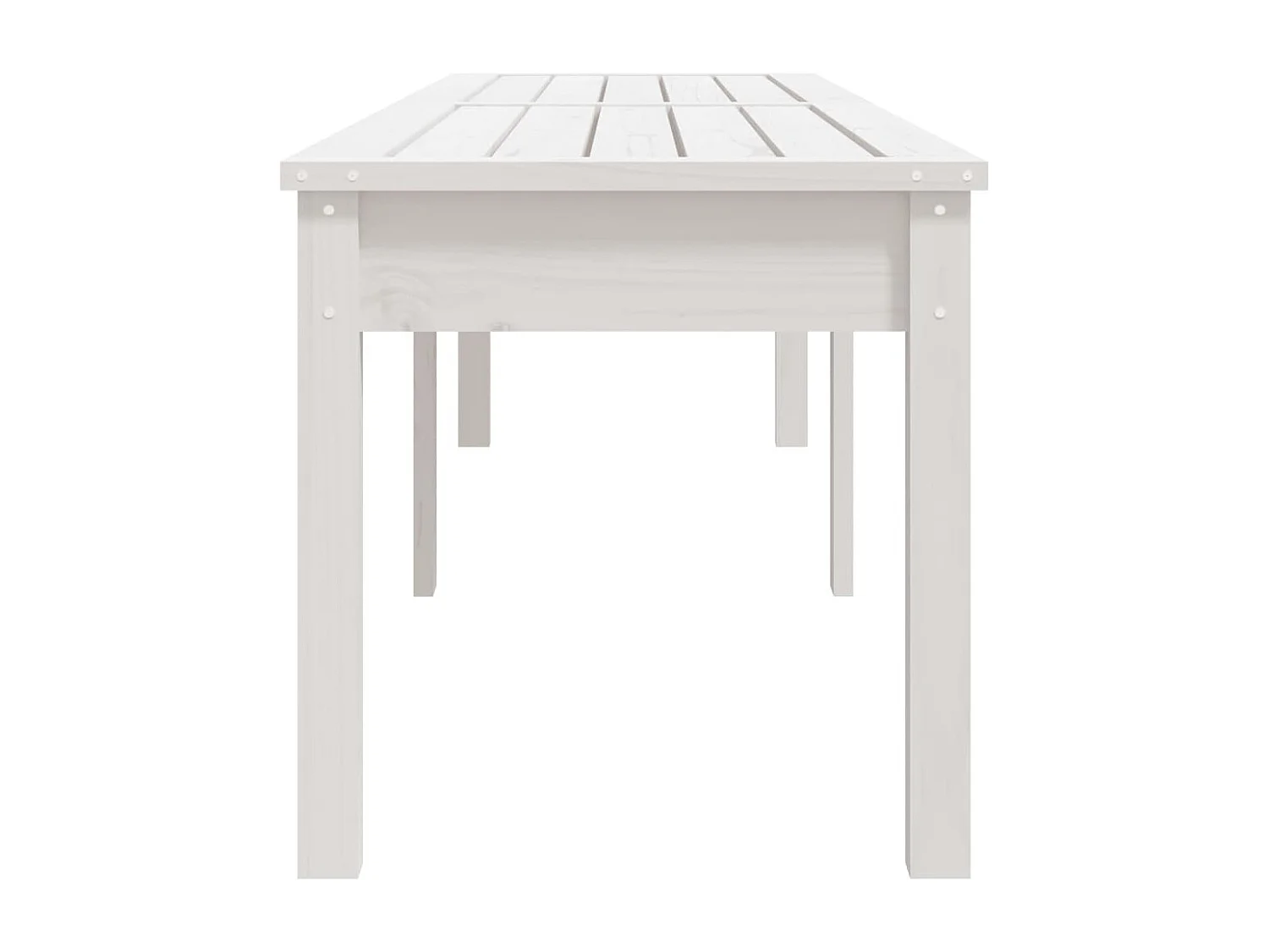 Banc de jardin meuble bois blanche 203.5 x 44 x 45 cm 02_0011781