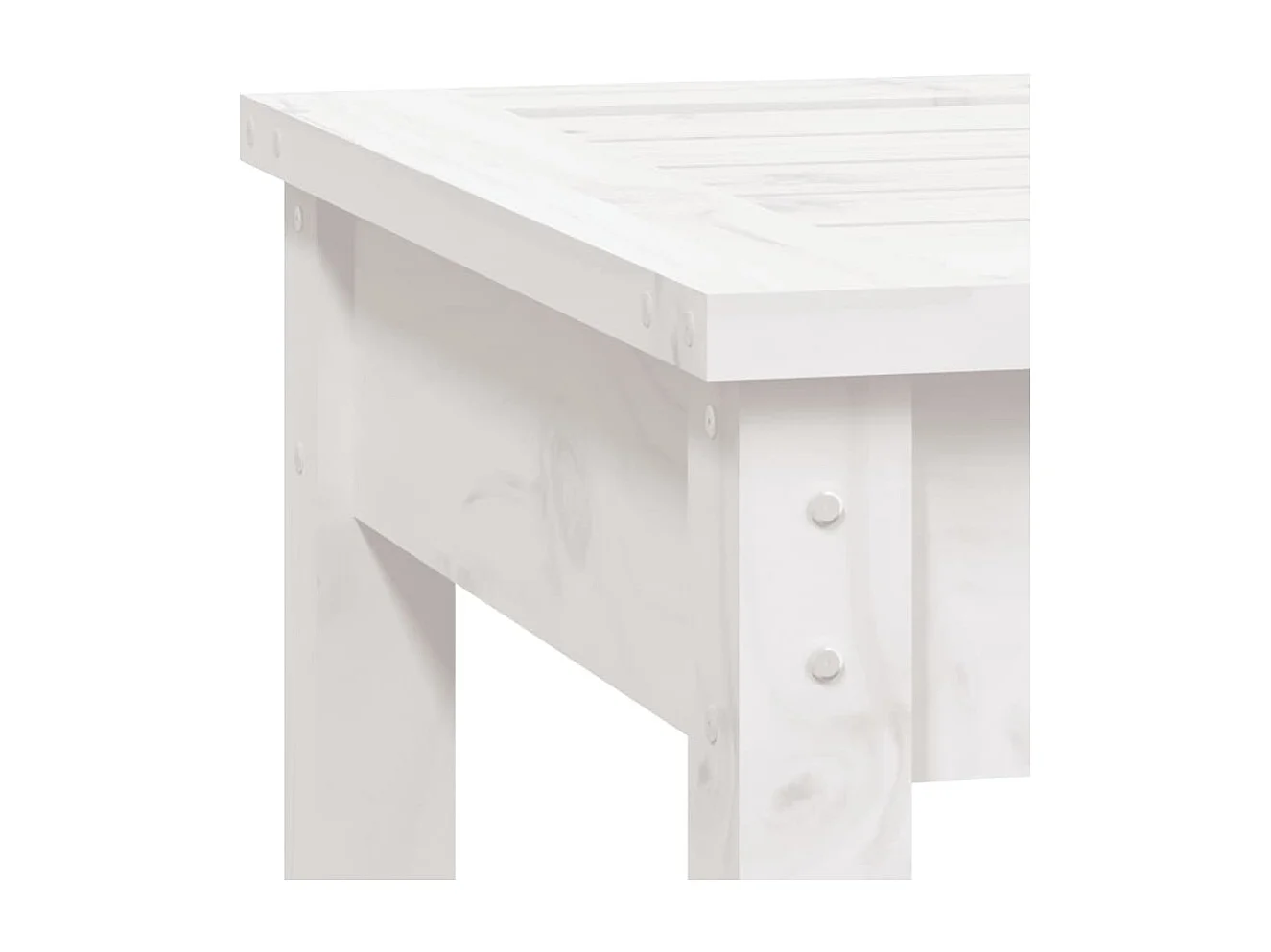 Banc de jardin meuble bois blanche 203.5 x 44 x 45 cm 02_0011781