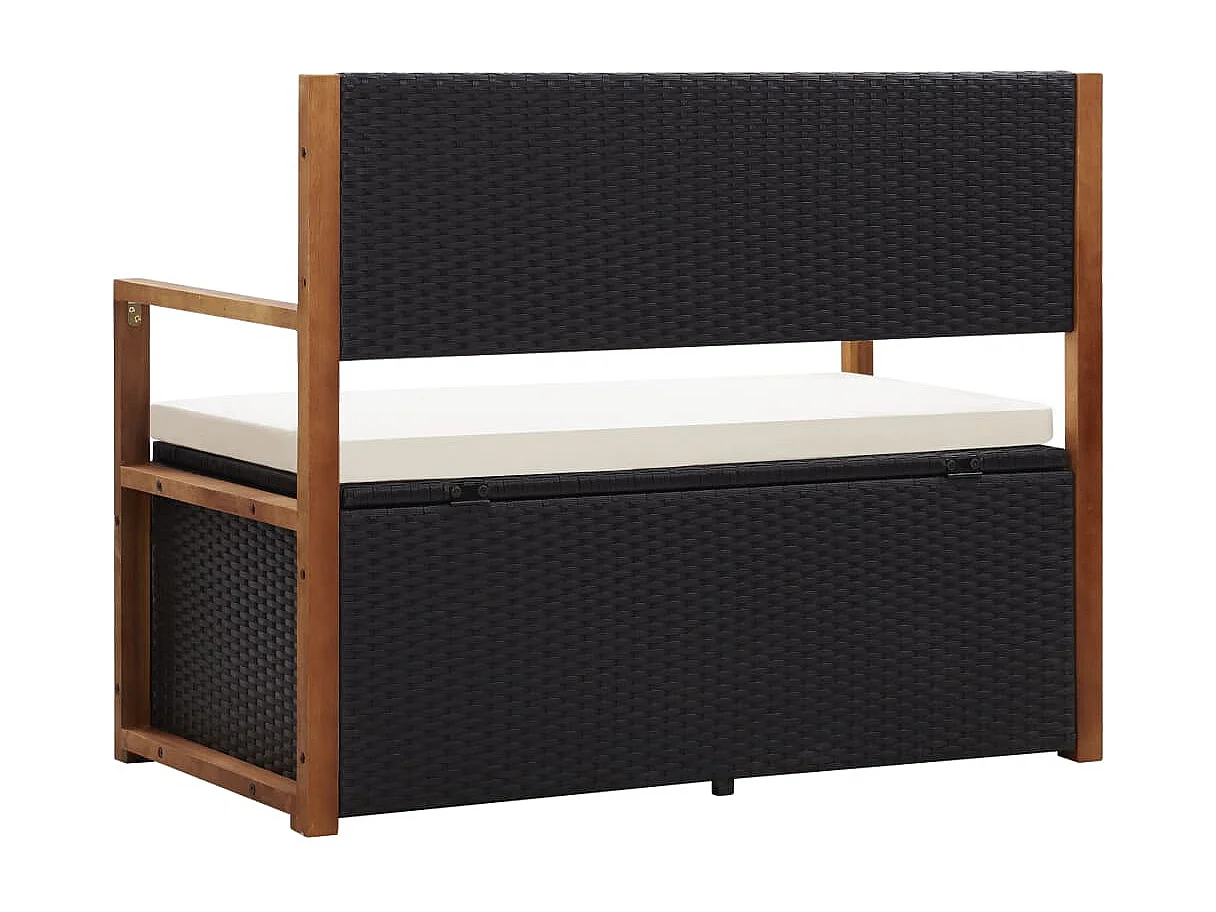 Banc de jardin meuble résine marron 115 x 50 x 85 cm 02_0011185