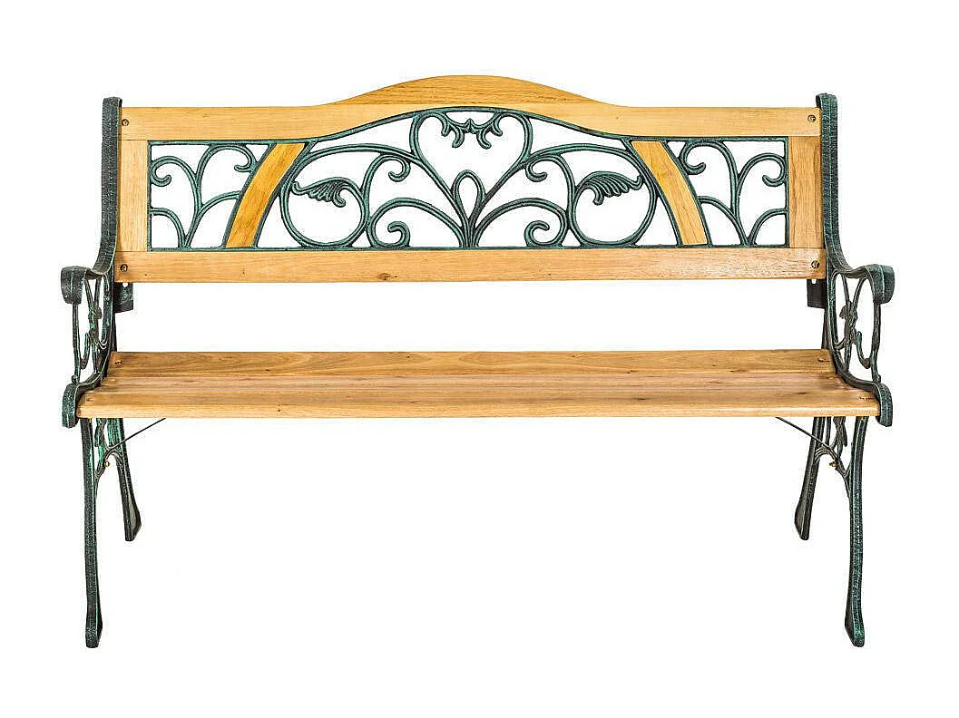 Banc bois et fonte bois marron 124 x 60 x 83 cm 2208148