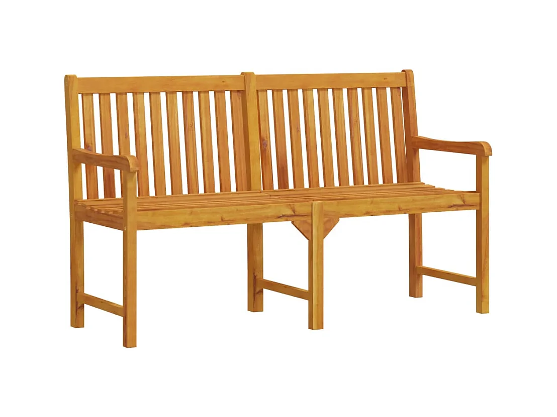 Banco de jardim mobiliário de pátio exterior terraço 150 x 55,5 x 90 cm madeira de acácia maciça 02_0011254
