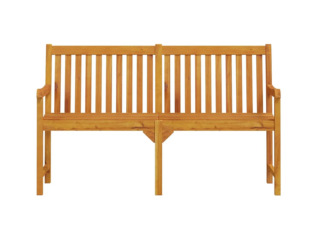Banc de jardin meuble bois marron 150 x 55.5 x 90 cm 02_0011254