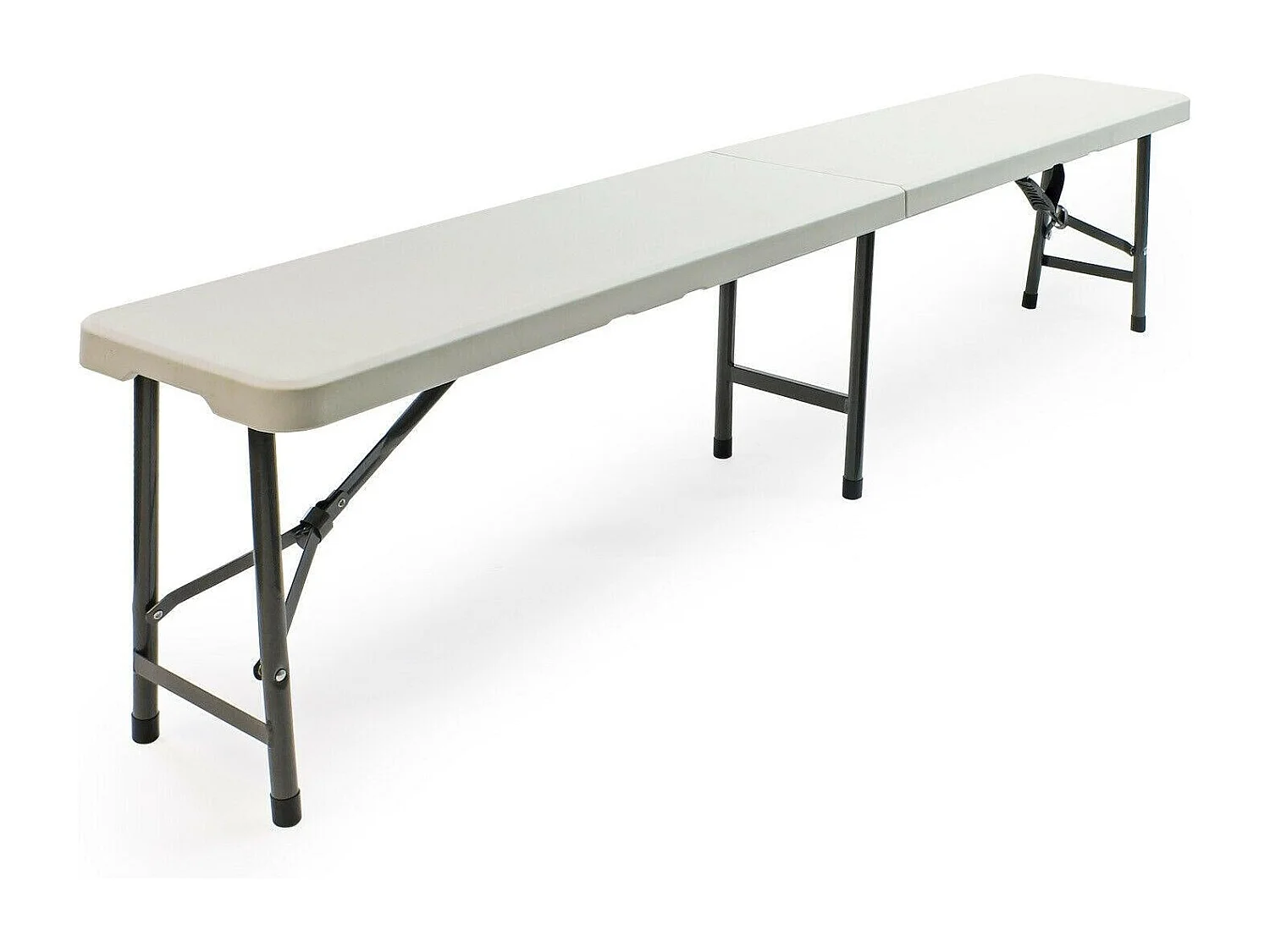 Banco de camping plegable y ligero para exteriores, jardín, fiesta, barbacoa, picnic, 180 cm, blanco 16_0002207