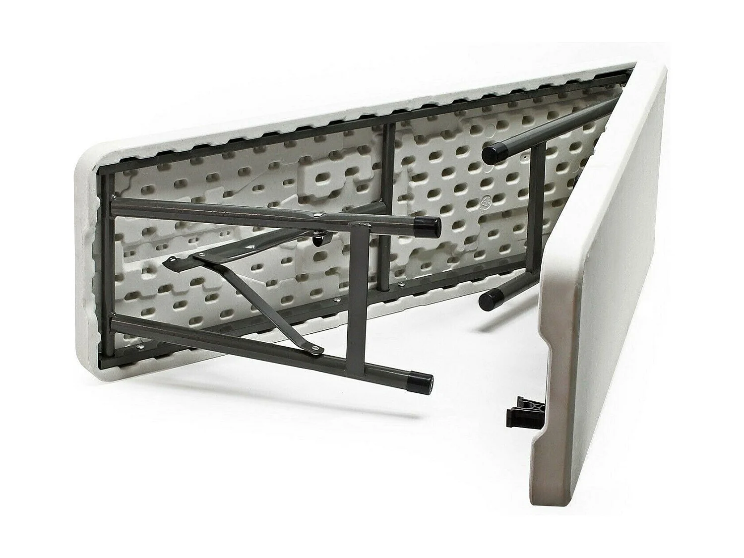 Banco de camping plegable y ligero para exteriores, jardín, fiesta, barbacoa, picnic, 180 cm, blanco 16_0002207