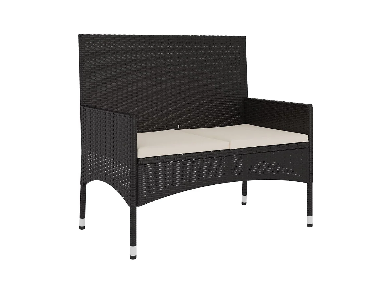 Banc de jardin meuble résine noire 90 x 51 x 85 cm 02_0011778